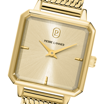 Montre Pierre LANNIER LEONOR Dorée Maille milanaise - MONTRES - 072J542