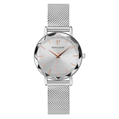 Montre Pierre LANNIER MULTIPLE Acier Maille milanaise - Bijouterie TAMARA