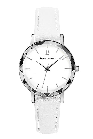 Montre Pierre Lannier Multiples Cuir Blanc - Pierre Lannier - Bijouterie TAMARA
