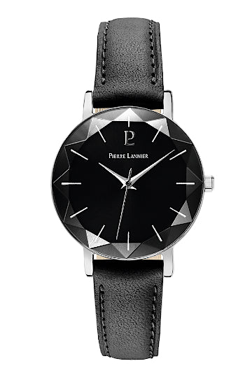 Montre Pierre Lannier Multiples Cuir Noir - Pierre Lannier - Bijouterie TAMARA
