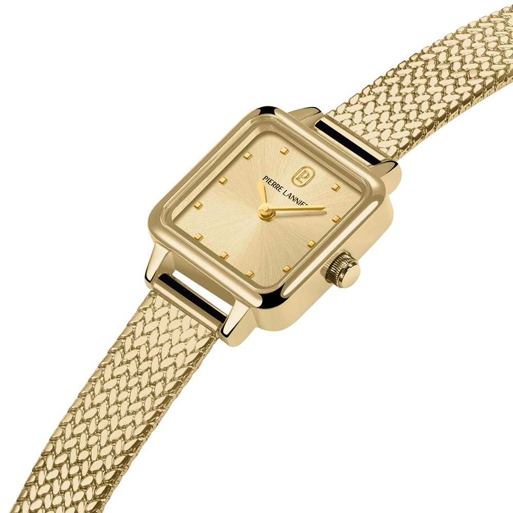 Montre Pierre LANNIER NEORA Dorée Maille milanaise - MONTRES -059H542