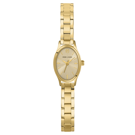 Montre Pierre LANNIER OVALIA Doré maillons doré - MONTRES -076H542
