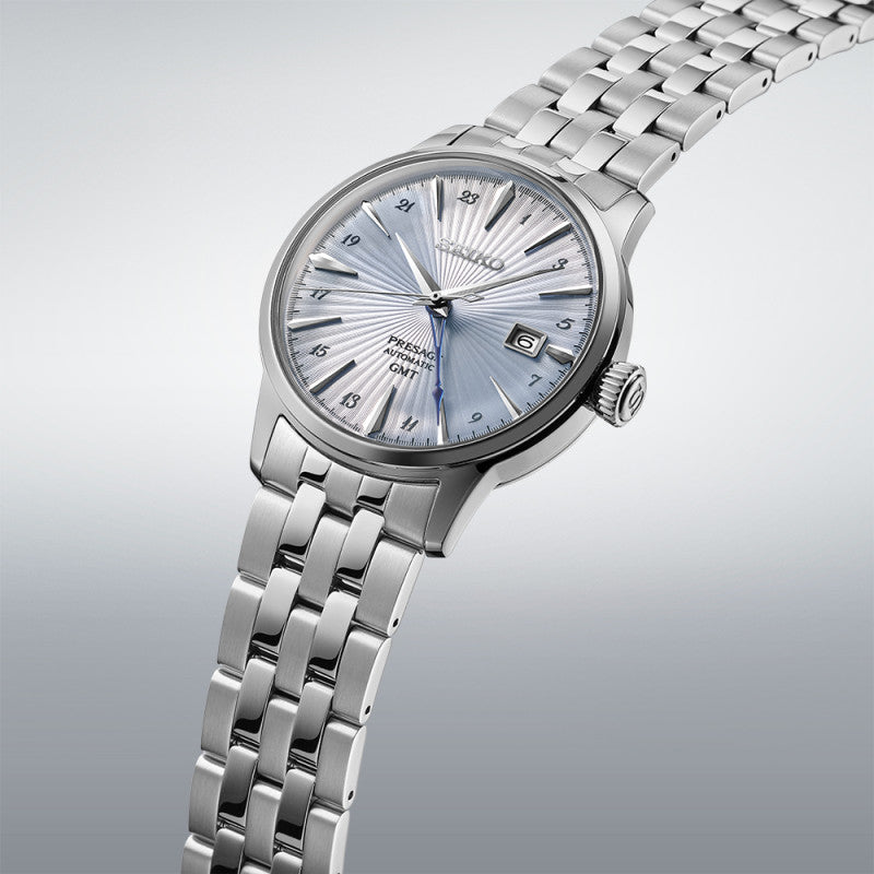 Montre SEIKO Presage Cocktail Automatique GMT Acier bleu