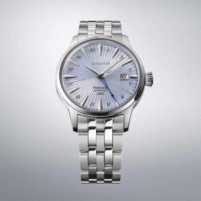 Montre SEIKO Presage Cocktail Automatique GMT Acier bleu