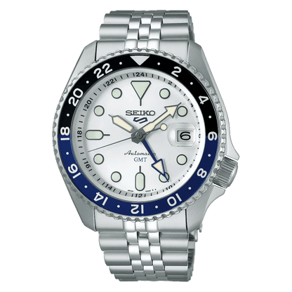 Montre SEIKO 5 Sports Auto GMT Acier blanc - MONTRES -SSK033K1