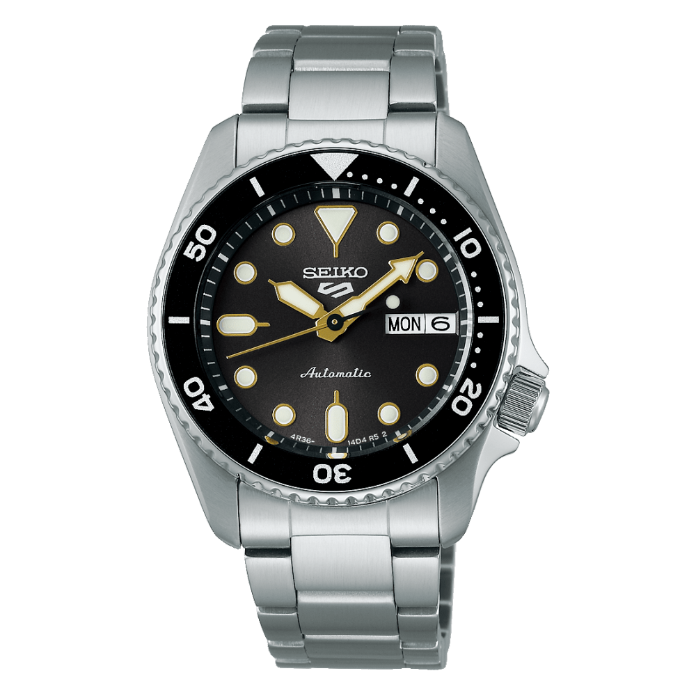 Montre SEIKO 5 Sports Automatique Acier Noir doré - MONTRES - SRPL79K1