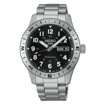 Montre SEIKO 5 Sports Field Auto Acier Noir - MONTRES -HDB006K1