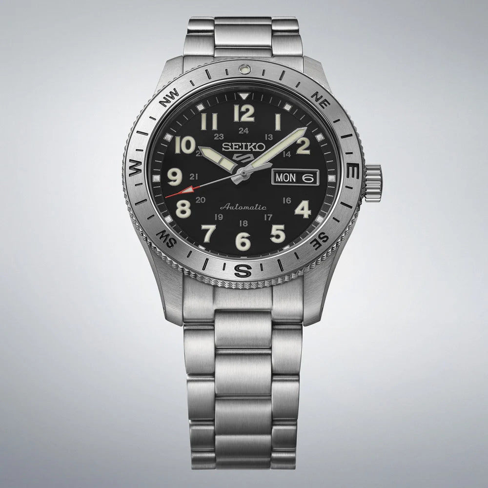 Montre SEIKO 5 Sports Field Auto Acier Noir - MONTRES -HDB006K1