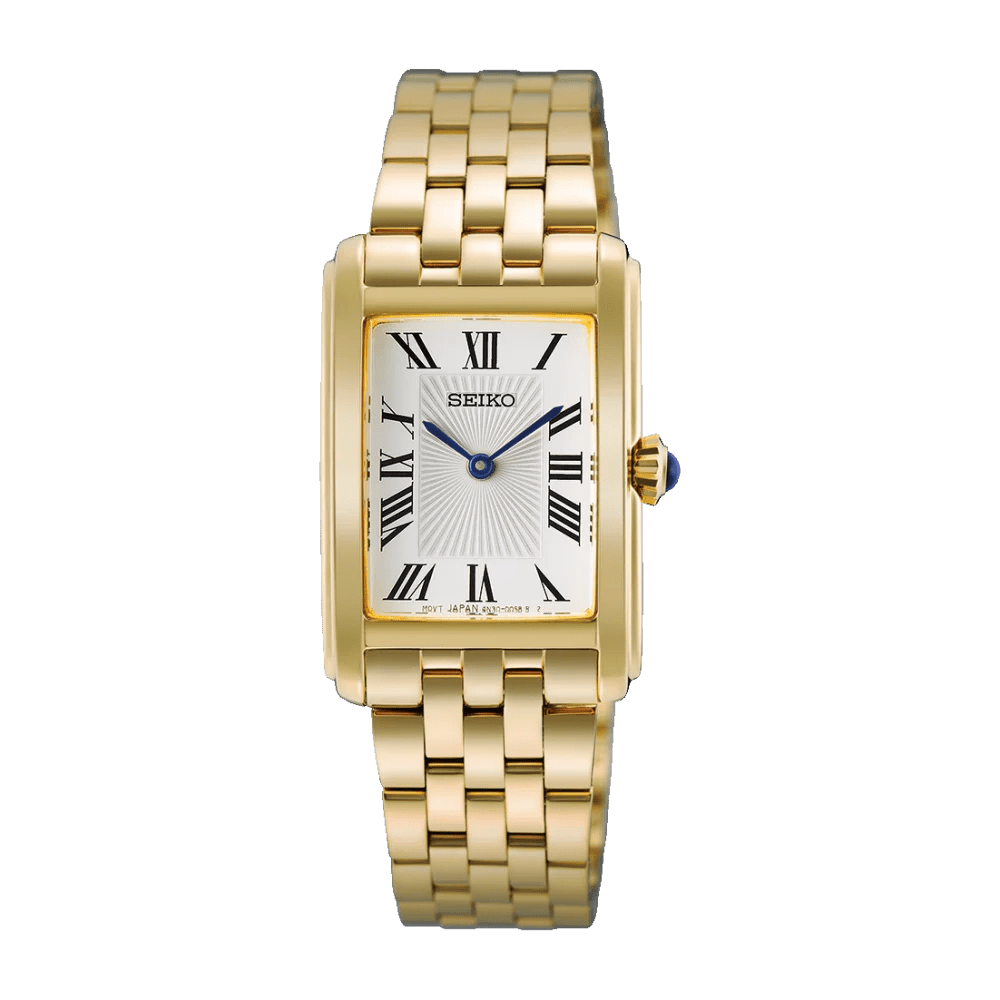 Montre SEIKO Classique Femme Acier dorée rectangulaire - MONTRES -HGG001P1