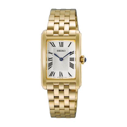 Montre SEIKO Classique Femme Acier dorée rectangulaire - MONTRES -HGG001P1