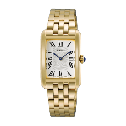 Montre SEIKO Classique Femme Acier dorée rectangulaire - MONTRES -HGG001P1