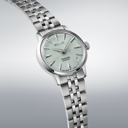Montre SEIKO Presage automatique femme Acier Vert menthe diamants - MONTRES - SRPL63J1