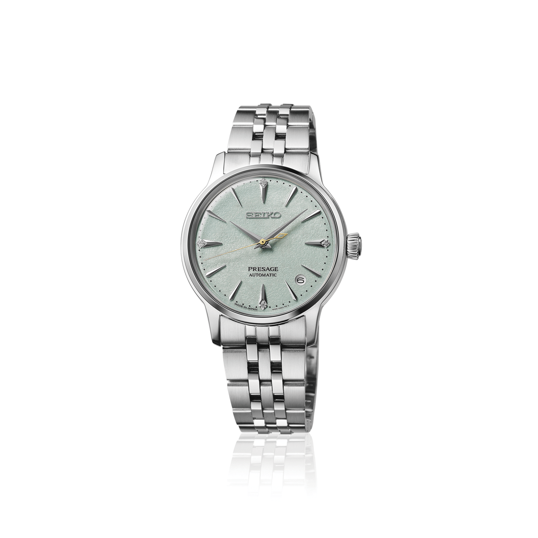 Montre SEIKO Presage automatique femme Acier Vert menthe diamants - MONTRES - SRPL63J1