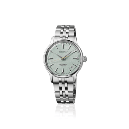Montre SEIKO Presage automatique femme Acier Vert menthe diamants - MONTRES - SRPL63J1