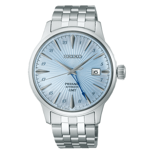Montre SEIKO Presage Cocktail Automatique GMT Acier bleu - MONTRES -SSK037J1