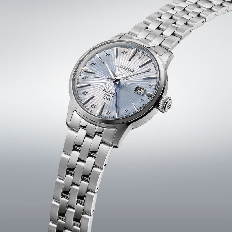 Montre SEIKO Presage Cocktail Automatique GMT Acier bleu - MONTRES -SSK037J1