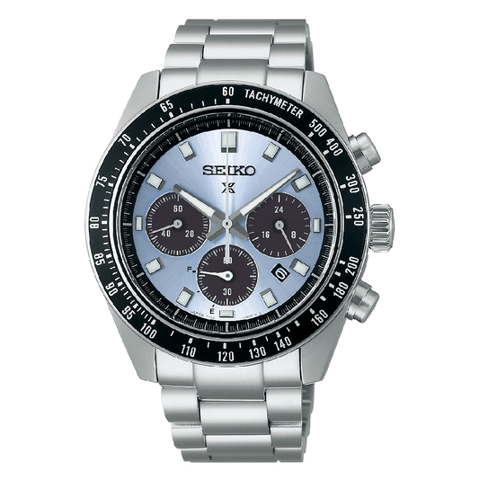 Montre SEIKO Prospex Chrono Solaire Acier Bleu - MONTRES - SSC935P1