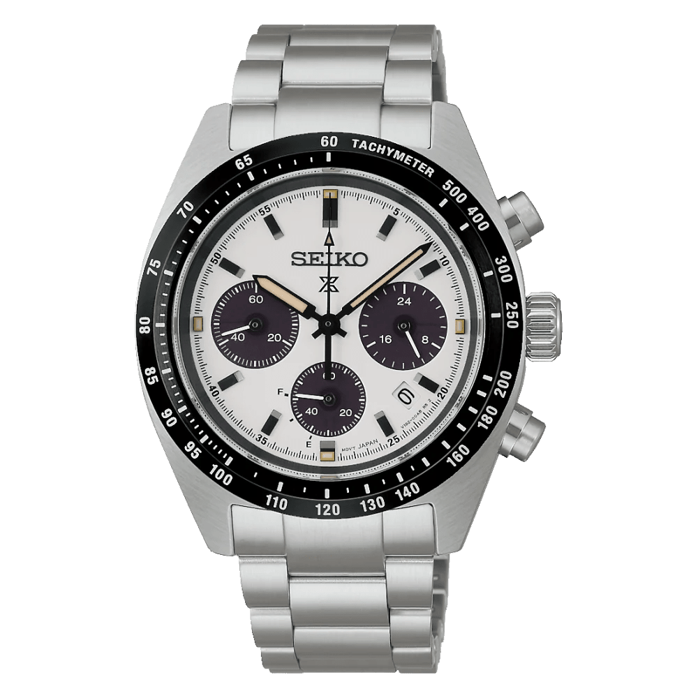Montre SEIKO Prospex Speedtimer Chrono Solaire Acier blanc - MONTRES -SSC961P1