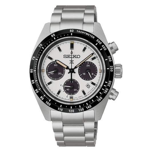 Montre SEIKO Prospex Speedtimer Chrono Solaire Acier blanc - MONTRES -SSC961P1