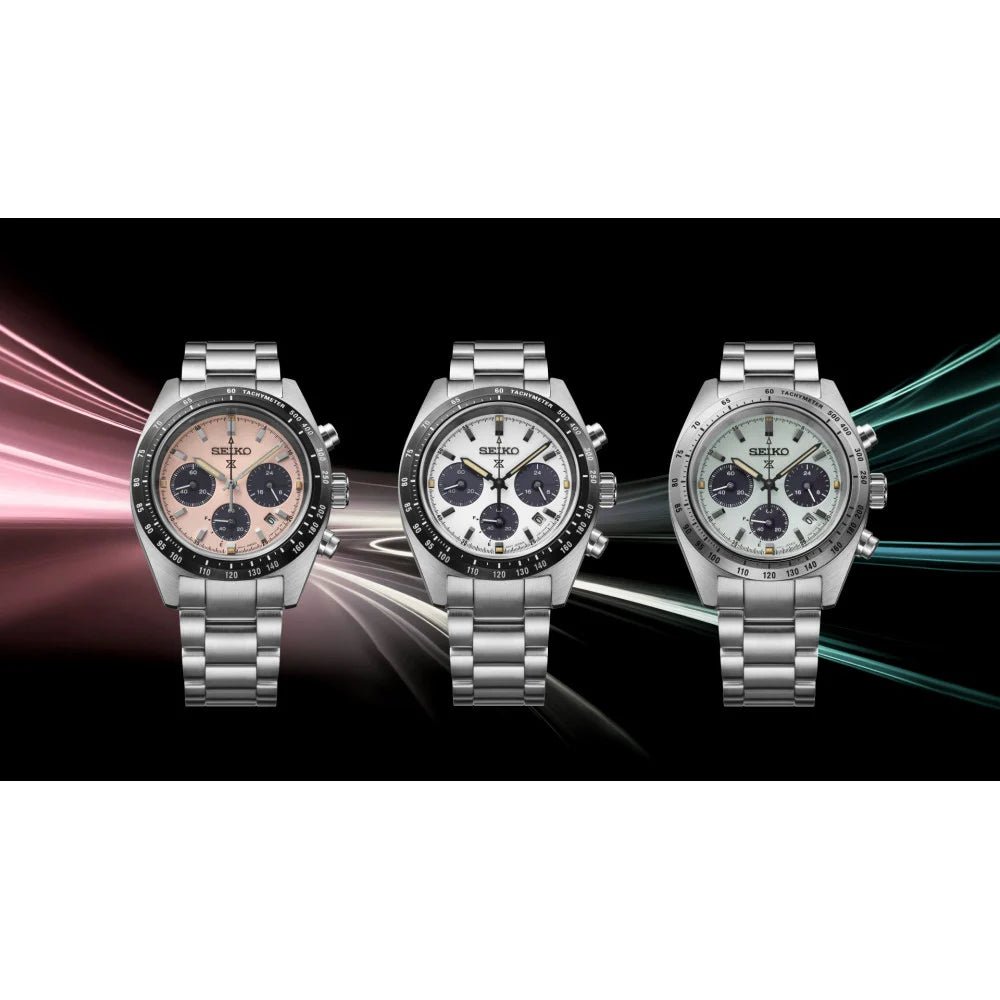 Montre SEIKO Prospex Speedtimer Chrono Solaire Acier blanc - MONTRES -SSC961P1