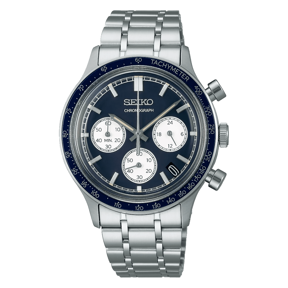 Montre SEIKO Sport Homme Chronographe acier bleu - MONTRES -SSB477P1