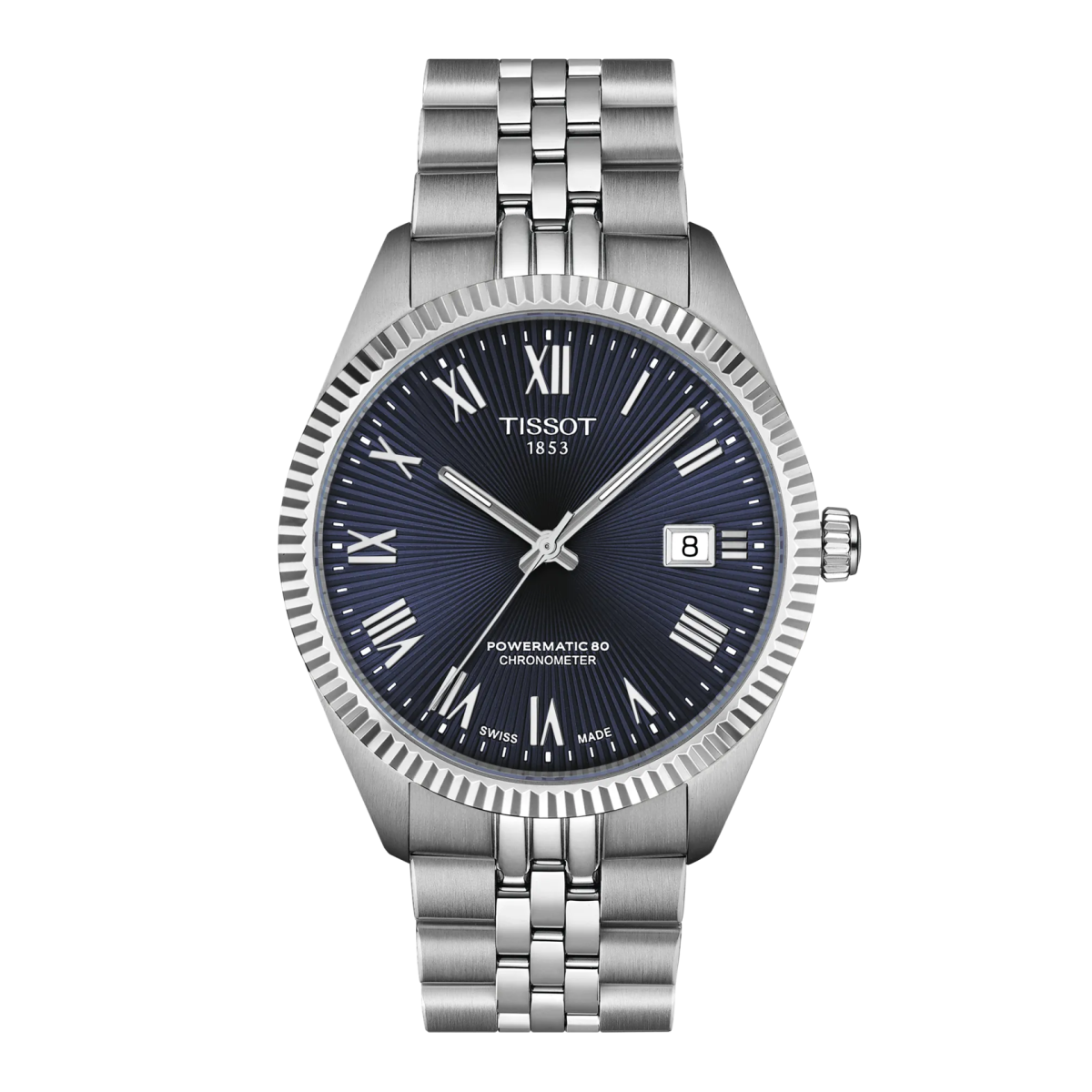 Montre TISSOT Ballade Automatique COSC Acier Bleu 39mm - MONTRES - T1564081104300