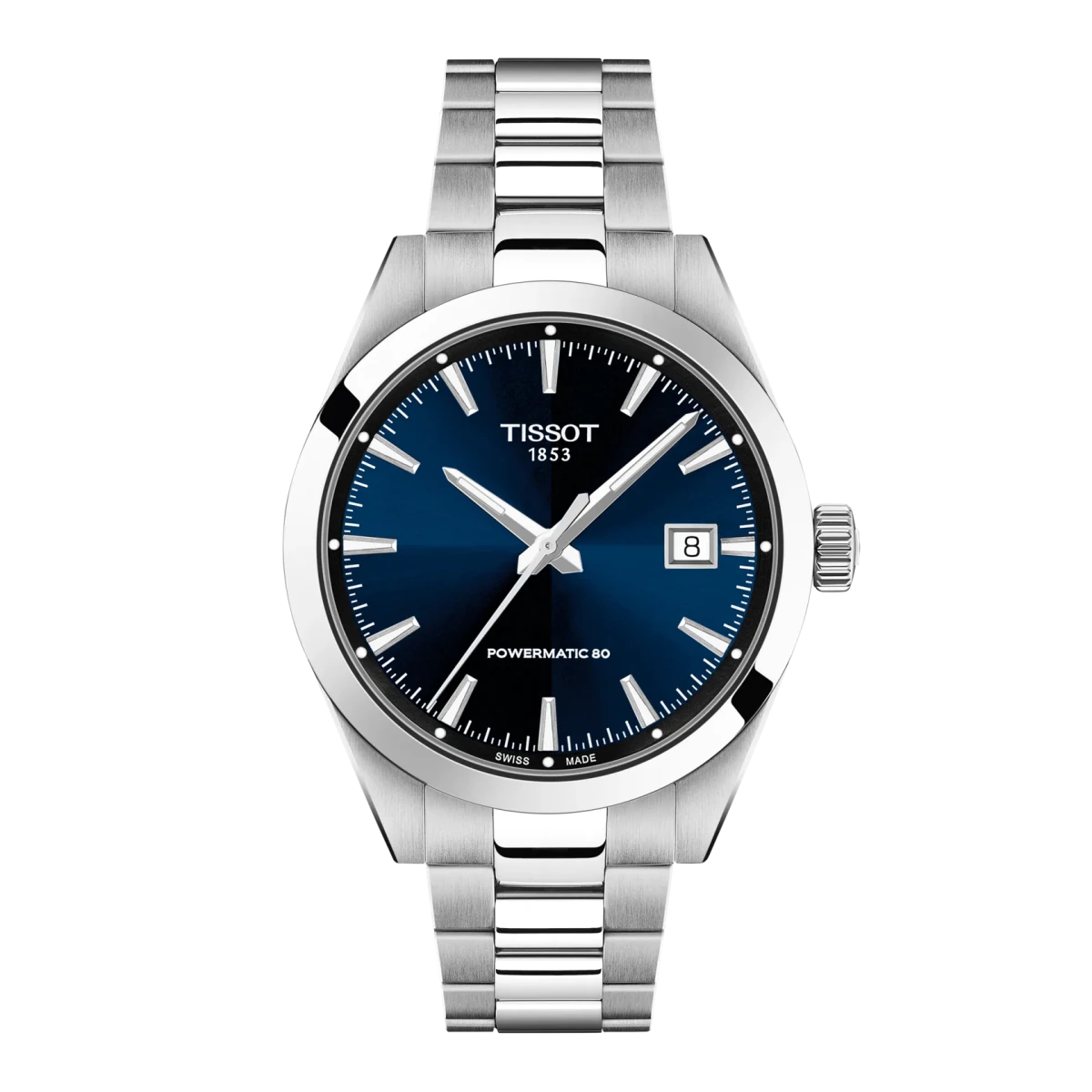 Montre TISSOT Gentleman Auto Acier Bleu 38mm - MONTRES - T1658071104100