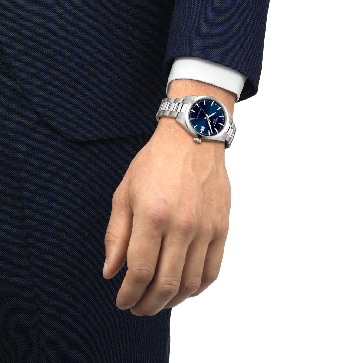 Montre TISSOT Gentleman Auto Acier Bleu 38mm - MONTRES - T1658071104100