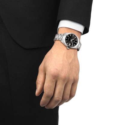 Montre TISSOT Gentleman Auto Acier Noir 38mm - MONTRES - T1658071105100