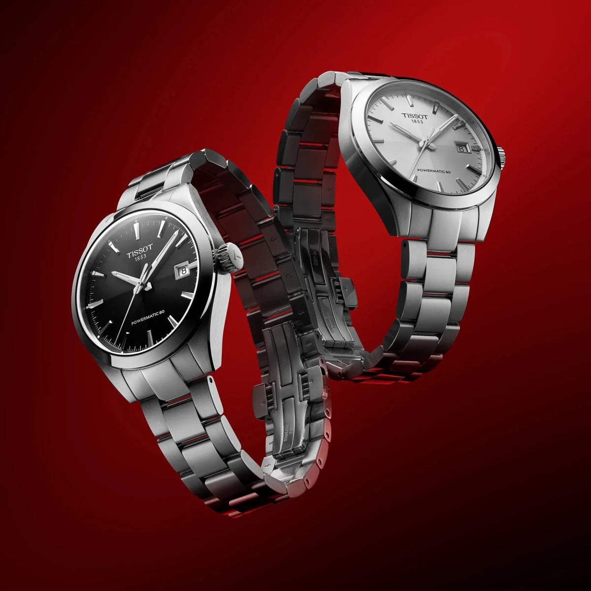 Montre TISSOT Gentleman Auto Acier Noir 38mm - MONTRES - T1658071105100