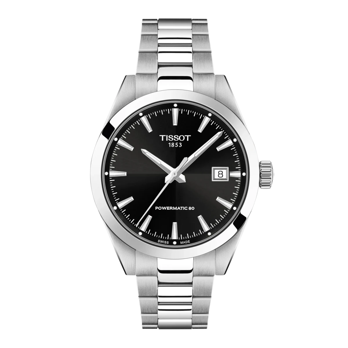 Montre TISSOT Gentleman Auto Acier Noir 38mm - MONTRES - T1658071105100