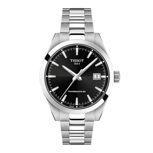 Montre TISSOT Gentleman Auto Acier Noir 38mm - MONTRES - T1658071105100