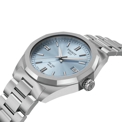 Montre TISSOT PRC 100 Solar Acier Bleu ciel 34mm - Tissot - Bijouterie TAMARA
