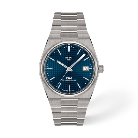 Montre TISSOT PRX Auto titane Bleu 38mm - MONTRES -T1378074404100