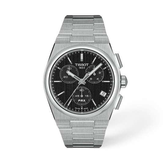 Montre TISSOT PRX Chrono Quartz Acier Noir 41mm - MONTRES -T1374171105100