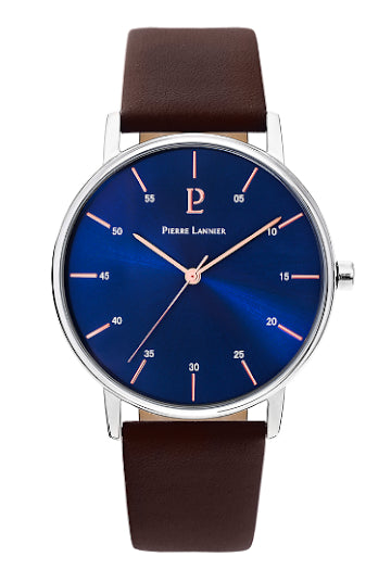 Pierre Lannier Cityline Blue Leather Watch
