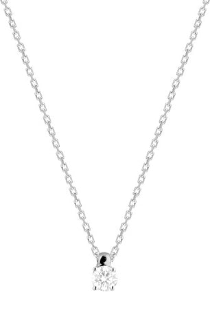 Diamond pendant necklace in 750 White Gold