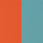 Cuir Les Georgettes Orange Lilium / Bleu Nimbus-Les GEORGETTES-TAMARA