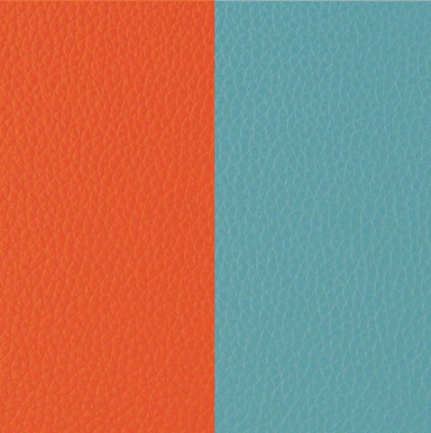 Cuir Les Georgettes Orange Lilium / Bleu Nimbus-Les GEORGETTES-TAMARA