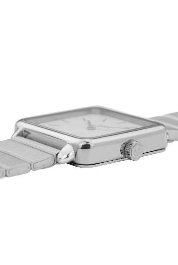 CLUSE La Tétragone White Steel Watch