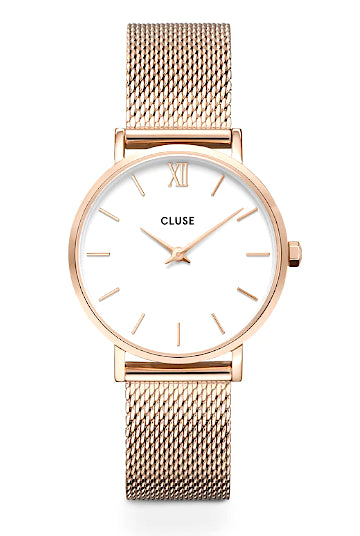Watch CLUSE Minuit Mesh Rose Gold White