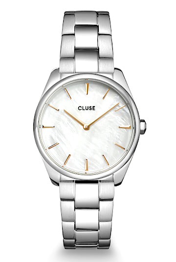 Watch CLUSE Féroce Small Steel White mother-of-pearl
