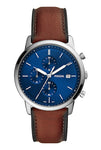 Montre FOSSIL Minimalist chronographe cuir Bleu