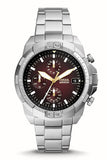 Montre FOSSIL Bronson chronographe rouge