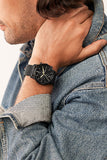 Montre FOSSIL Minimalist chronographe maille milanaise noire