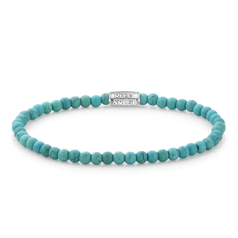 Bracelet REBEL & ROSE - Stones only - Turquoise Delight - 4mm