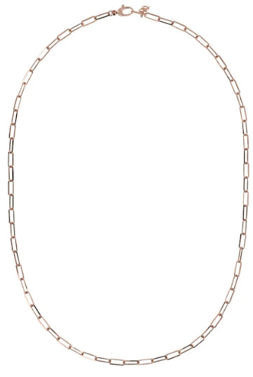 Bronzallure rectangular chain long necklace