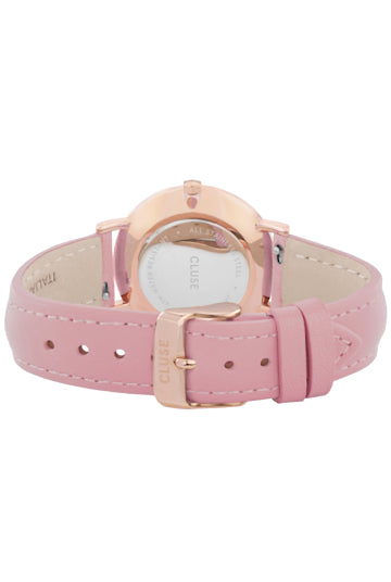 Montre CLUSE Minuit Leather Pink Rose Gold/white CW0101203006-Cluse-TAMARA
